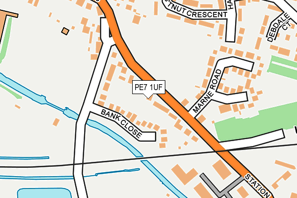 PE7 1UF map - OS OpenMap – Local (Ordnance Survey)