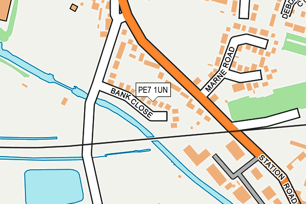 PE7 1UN map - OS OpenMap – Local (Ordnance Survey)