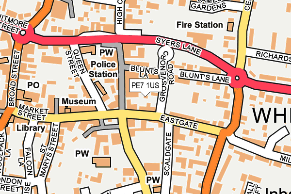 PE7 1US map - OS OpenMap – Local (Ordnance Survey)