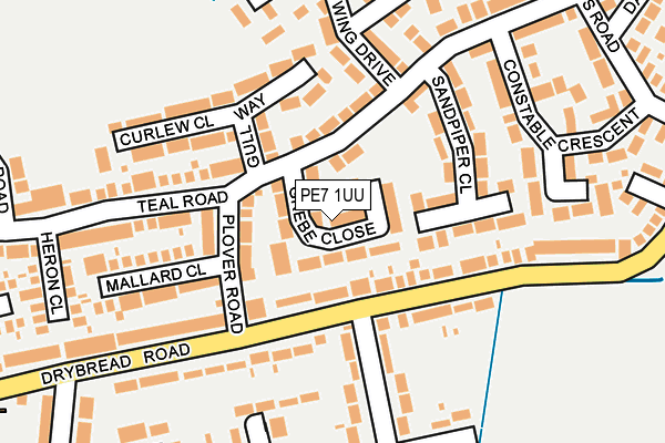 PE7 1UU map - OS OpenMap – Local (Ordnance Survey)