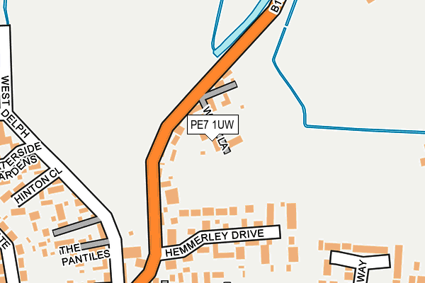 PE7 1UW map - OS OpenMap – Local (Ordnance Survey)