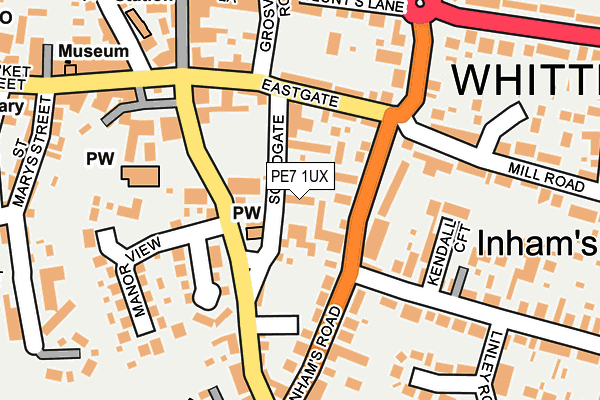 PE7 1UX map - OS OpenMap – Local (Ordnance Survey)