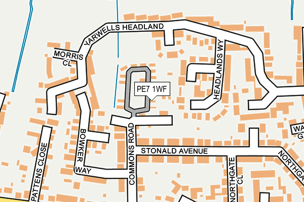 PE7 1WF map - OS OpenMap – Local (Ordnance Survey)