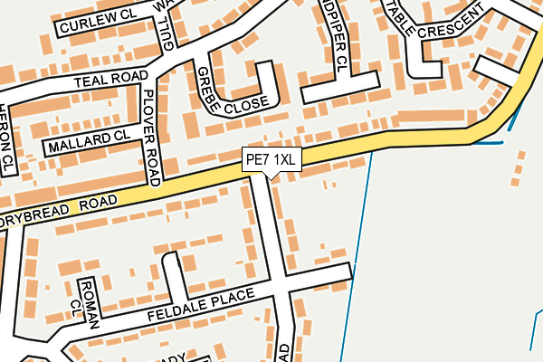 PE7 1XL map - OS OpenMap – Local (Ordnance Survey)