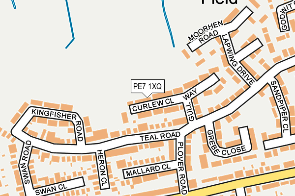 PE7 1XQ map - OS OpenMap – Local (Ordnance Survey)