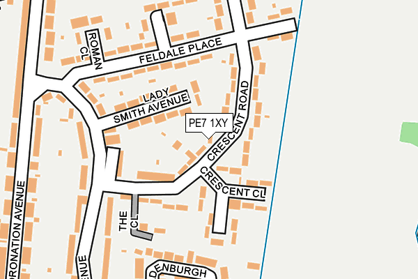 PE7 1XY map - OS OpenMap – Local (Ordnance Survey)