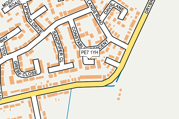 PE7 1YH map - OS OpenMap – Local (Ordnance Survey)