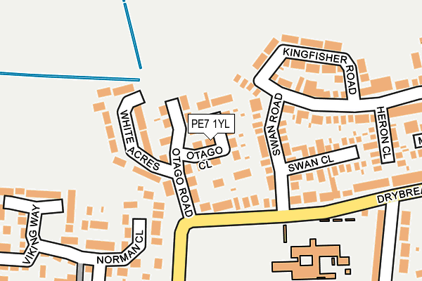 PE7 1YL map - OS OpenMap – Local (Ordnance Survey)