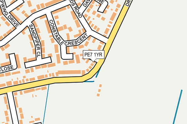 PE7 1YR map - OS OpenMap – Local (Ordnance Survey)