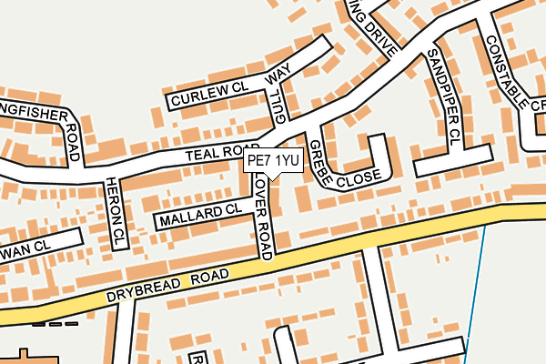 PE7 1YU map - OS OpenMap – Local (Ordnance Survey)