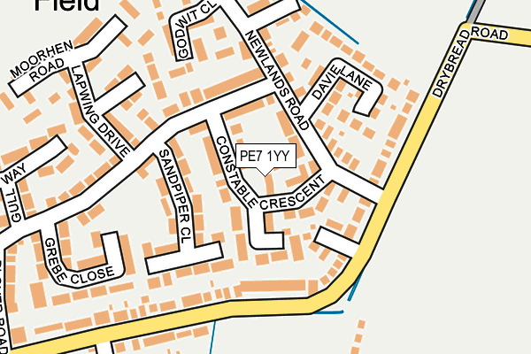 PE7 1YY map - OS OpenMap – Local (Ordnance Survey)