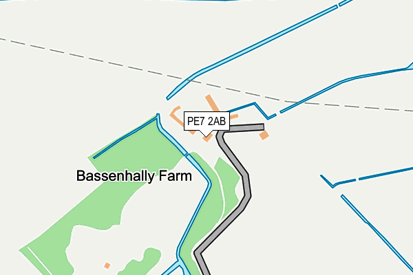 PE7 2AB map - OS OpenMap – Local (Ordnance Survey)