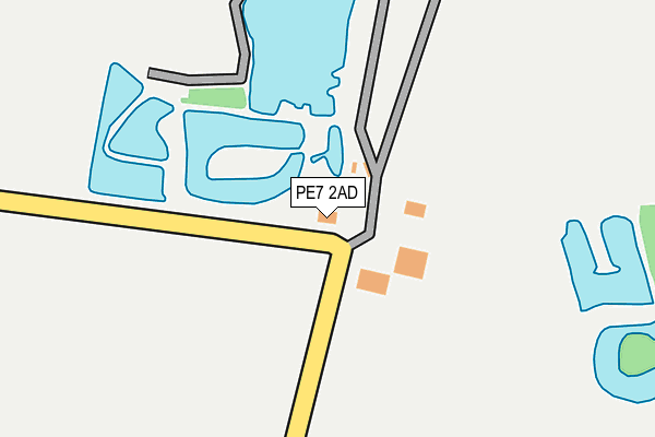 PE7 2AD map - OS OpenMap – Local (Ordnance Survey)