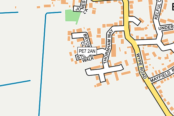 PE7 2AN map - OS OpenMap – Local (Ordnance Survey)