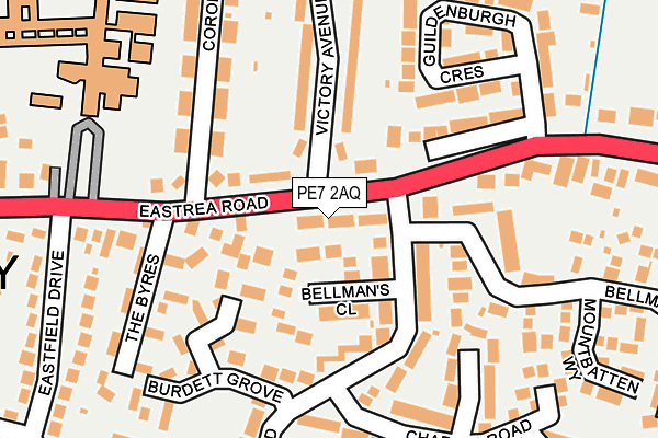 PE7 2AQ map - OS OpenMap – Local (Ordnance Survey)