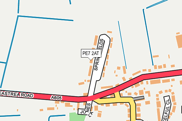 PE7 2AT map - OS OpenMap – Local (Ordnance Survey)