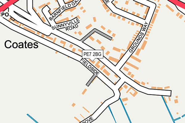 PE7 2BG map - OS OpenMap – Local (Ordnance Survey)