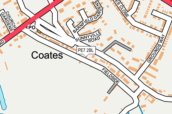 PE7 2BL map - OS OpenMap – Local (Ordnance Survey)