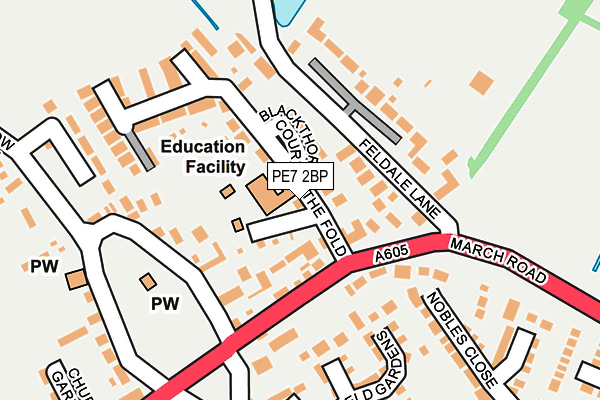 PE7 2BP map - OS OpenMap – Local (Ordnance Survey)