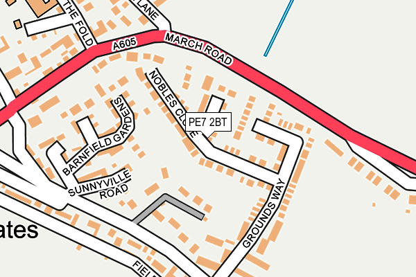 PE7 2BT map - OS OpenMap – Local (Ordnance Survey)