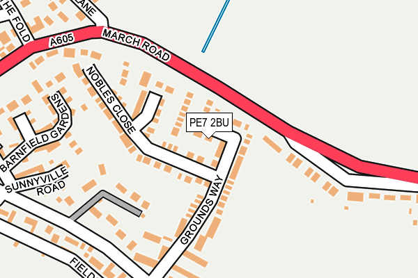 PE7 2BU map - OS OpenMap – Local (Ordnance Survey)