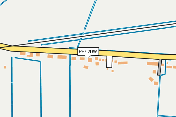 PE7 2DW map - OS OpenMap – Local (Ordnance Survey)