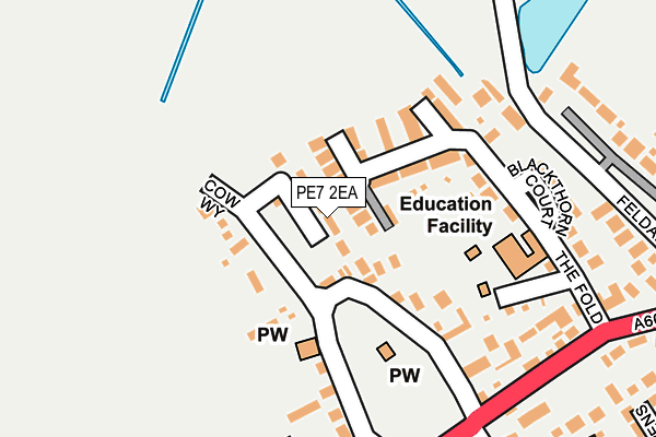 PE7 2EA map - OS OpenMap – Local (Ordnance Survey)