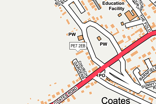 PE7 2EB map - OS OpenMap – Local (Ordnance Survey)