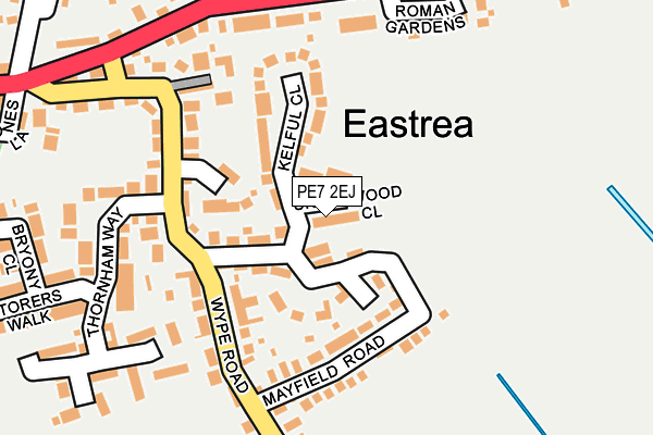 PE7 2EJ map - OS OpenMap – Local (Ordnance Survey)