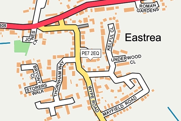 PE7 2EQ map - OS OpenMap – Local (Ordnance Survey)