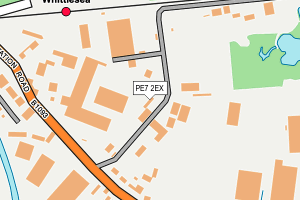 PE7 2EX map - OS OpenMap – Local (Ordnance Survey)