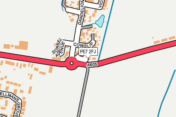 PE7 2FJ map - OS OpenMap – Local (Ordnance Survey)