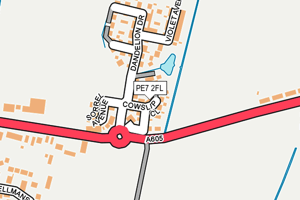 PE7 2FL map - OS OpenMap – Local (Ordnance Survey)