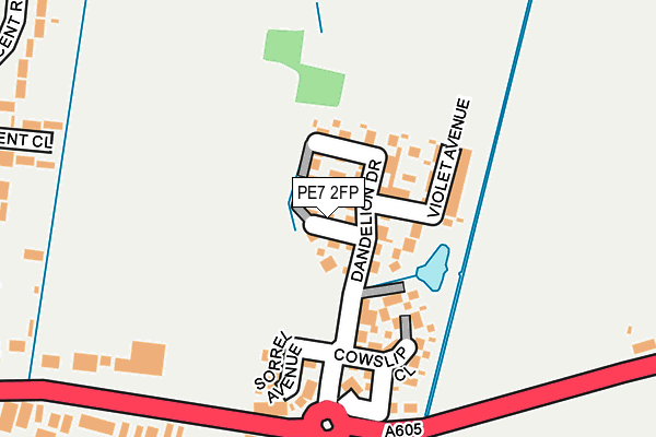 PE7 2FP map - OS OpenMap – Local (Ordnance Survey)