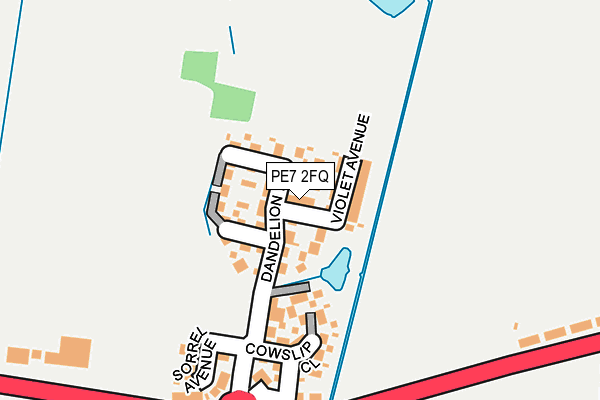PE7 2FQ map - OS OpenMap – Local (Ordnance Survey)
