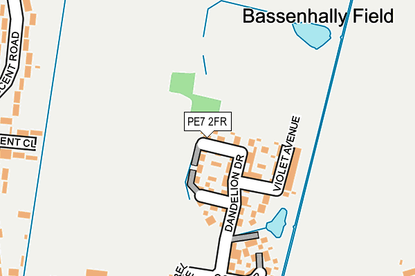 PE7 2FR map - OS OpenMap – Local (Ordnance Survey)