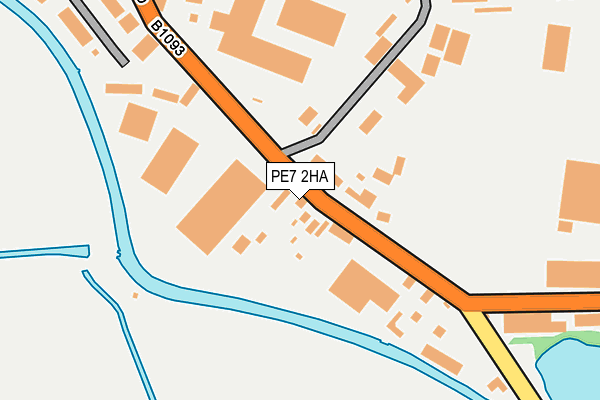 PE7 2HA map - OS OpenMap – Local (Ordnance Survey)