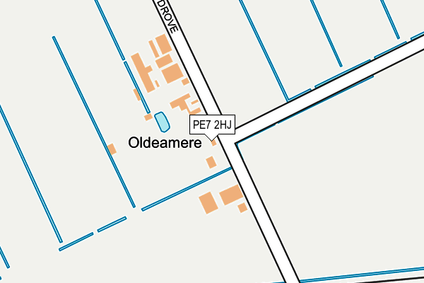 PE7 2HJ map - OS OpenMap – Local (Ordnance Survey)