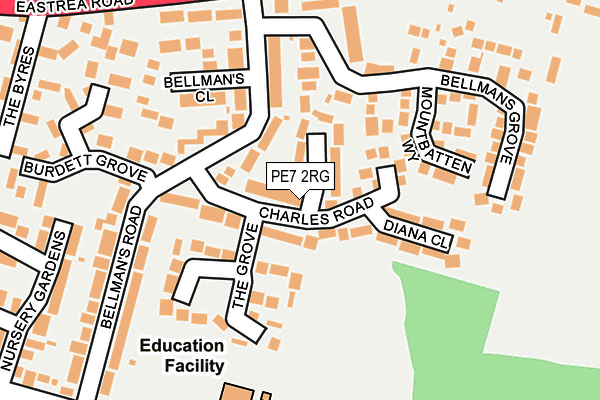 PE7 2RG map - OS OpenMap – Local (Ordnance Survey)