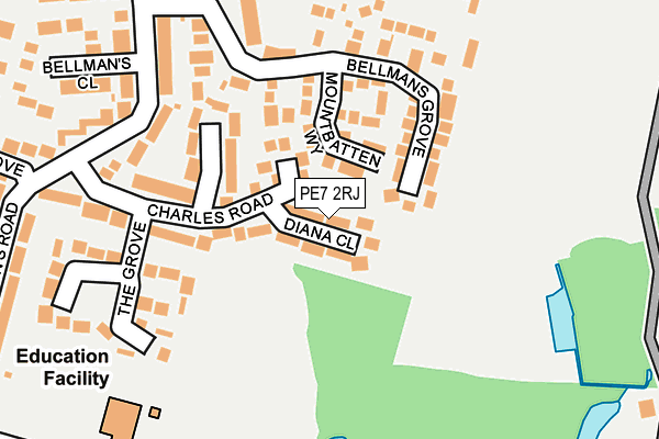 PE7 2RJ map - OS OpenMap – Local (Ordnance Survey)