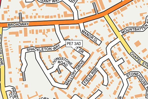 PE7 3AD map - OS OpenMap – Local (Ordnance Survey)