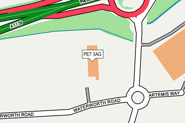 PE7 3AG map - OS OpenMap – Local (Ordnance Survey)
