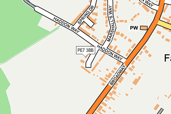 PE7 3BB map - OS OpenMap – Local (Ordnance Survey)