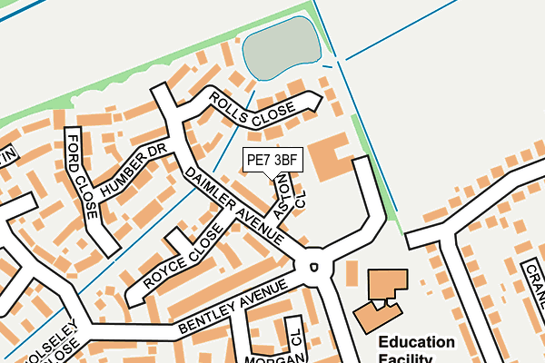 PE7 3BF map - OS OpenMap – Local (Ordnance Survey)