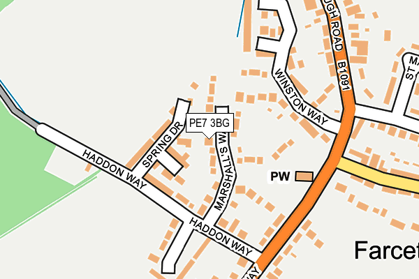 PE7 3BG map - OS OpenMap – Local (Ordnance Survey)