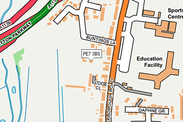 PE7 3BS map - OS OpenMap – Local (Ordnance Survey)