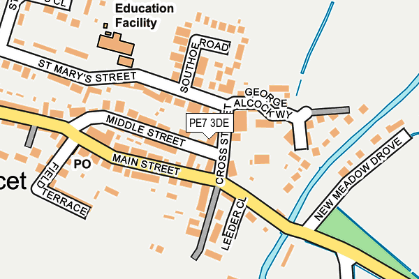 PE7 3DE map - OS OpenMap – Local (Ordnance Survey)