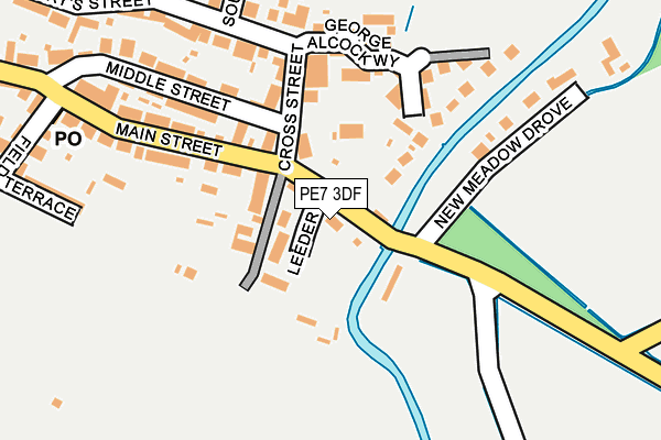 PE7 3DF map - OS OpenMap – Local (Ordnance Survey)