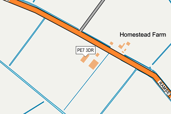 PE7 3DR map - OS OpenMap – Local (Ordnance Survey)