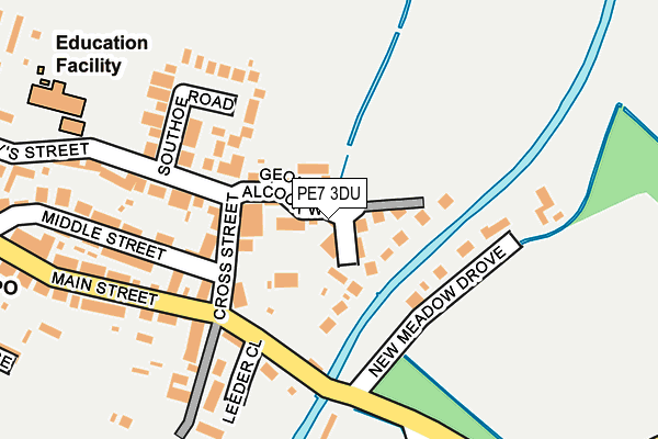PE7 3DU map - OS OpenMap – Local (Ordnance Survey)